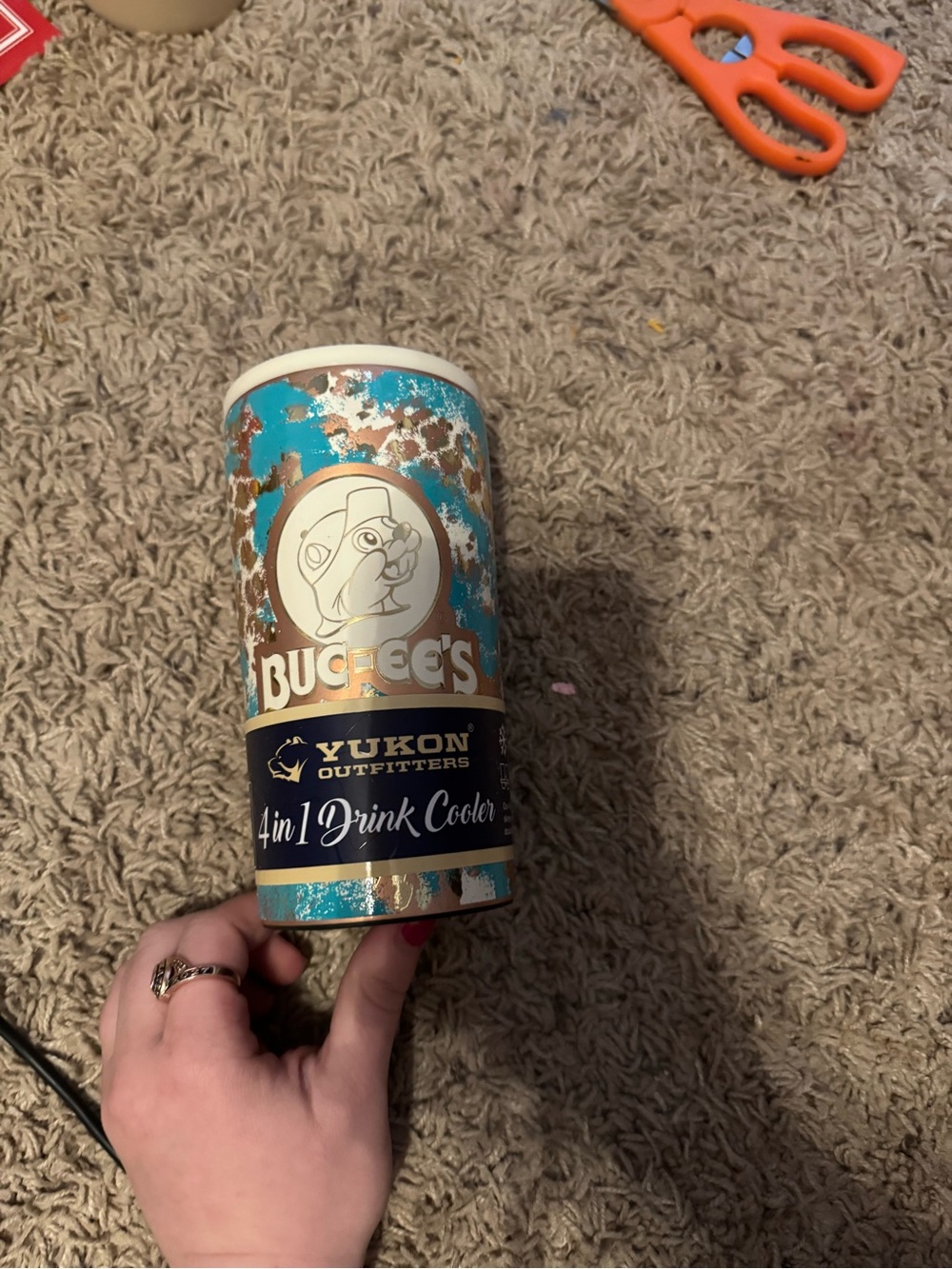 Buc-ee's Yukon Outfitters Turquoise Drink Cooler